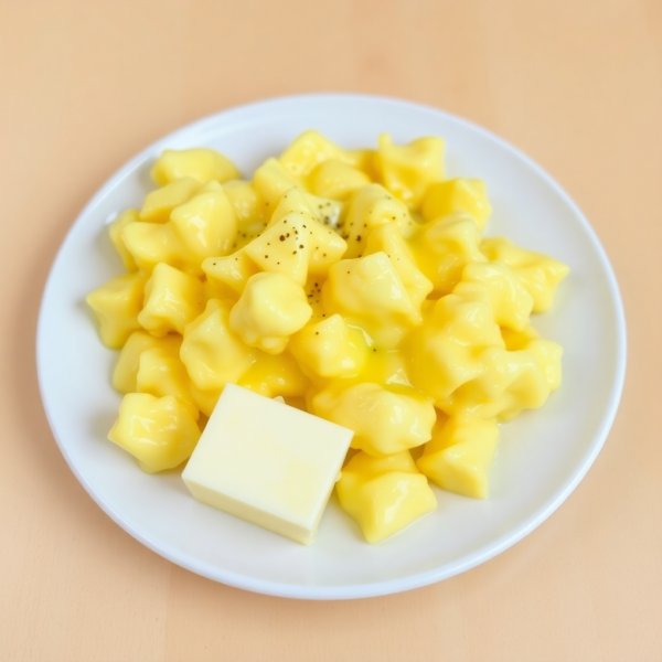 Cheesy Scrambled Eggs with Milk