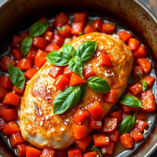 Tomato Basil Chicken Skillet