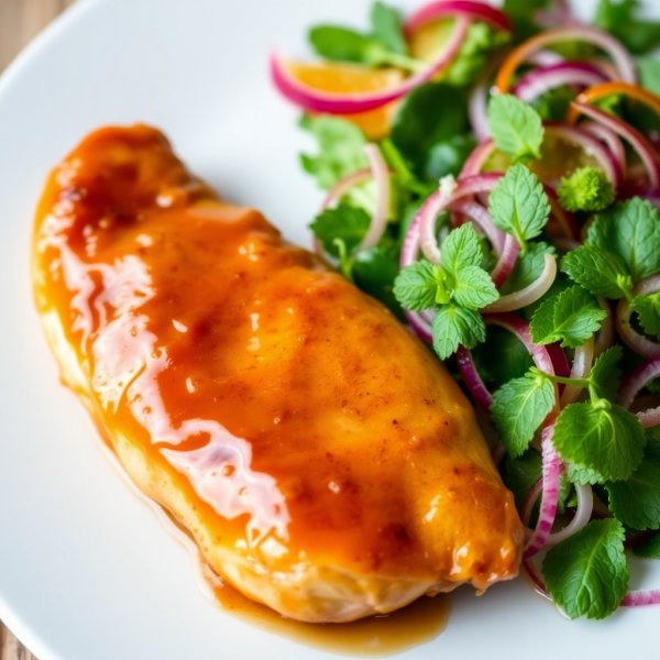 Orange-Glazed Chicken with Citrus Salad