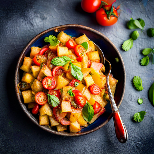 Spanish-Style Potato and Tomato Hash