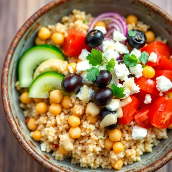 Mediterranean Chickpea Quinoa Bowl