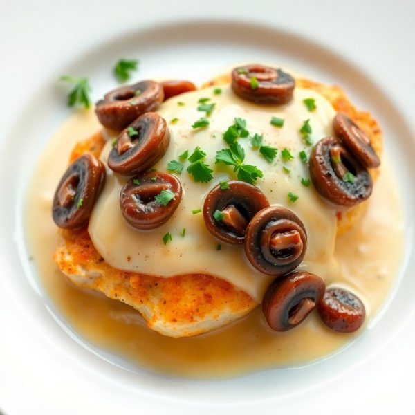 Keto Mushroom & Swiss Chicken Bake