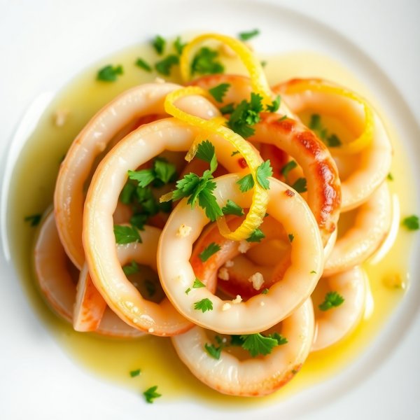 Garlic Lemon Sautéed Squid