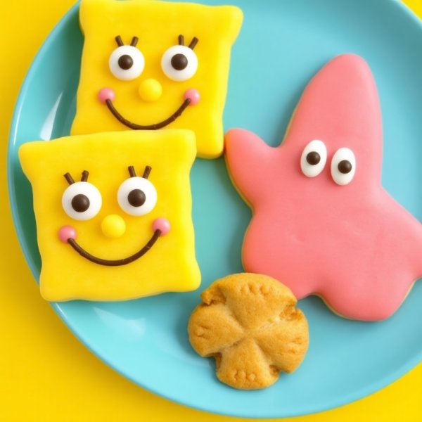 SpongeBob Sponge Cookies & Patrick Star Crunchy Lotus Biscoff Cookies