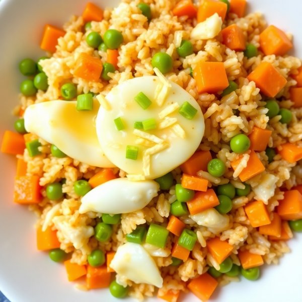 Healthy Asian Egg Fried Rice Breakfast