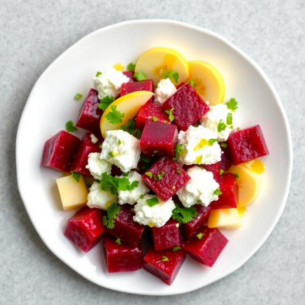 Red & White Nourishing Beetroot and Cottage Cheese Salad