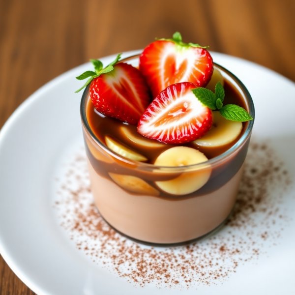 Chocolate Banana Strawberry Custard