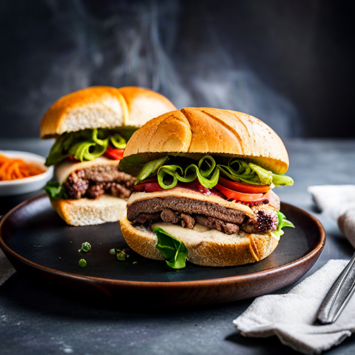 Teriyaki Beef and Chicken Sandwich