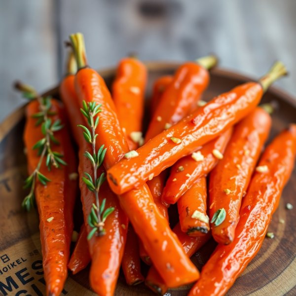 Honey-Glazed Roasted Carrots with Garlic and Thyme