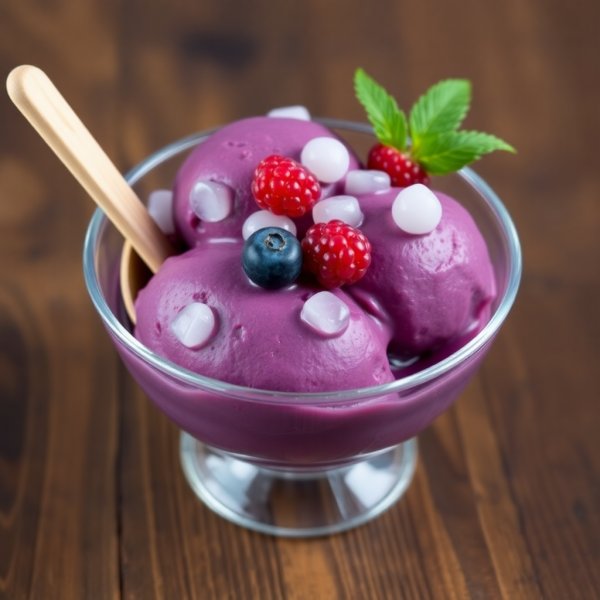 Brazilian Açaí Ice Cream with Tapioca Pearls