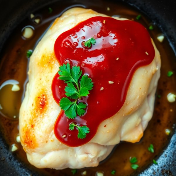 Ketchup Glazed Chicken Skillet