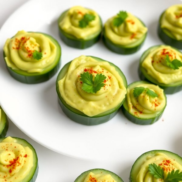 Spicy Avocado Cucumber Bites
