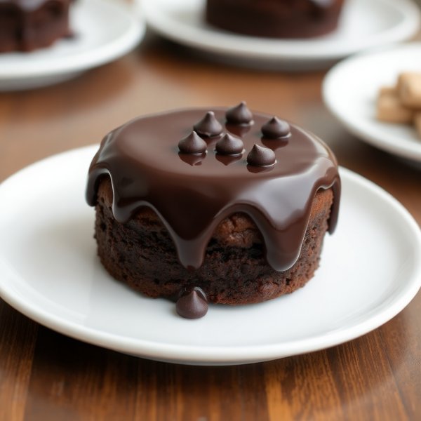 Single-Serve Choc Fudge Brownie Cake with Chocolate Ganache