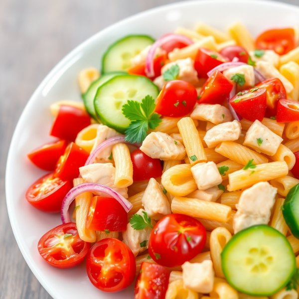 Diced Chicken Pasta Salad