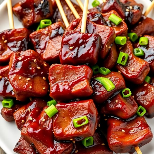 Mongolian Beef Cocktail Skewers