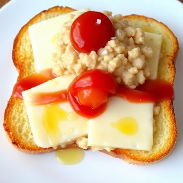Sweet and Savory Honey-Ketchup Oatmeal Toast