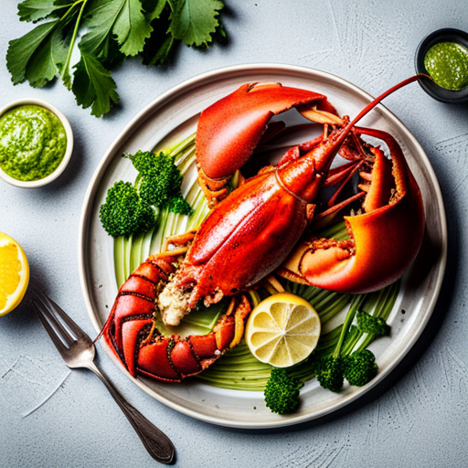 Grilled Lobster with Lemon Butter Sauce