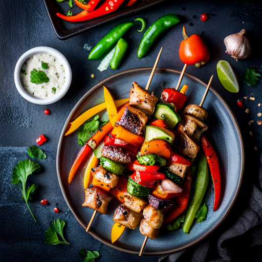 Garlic Ginger Chicken Skewers