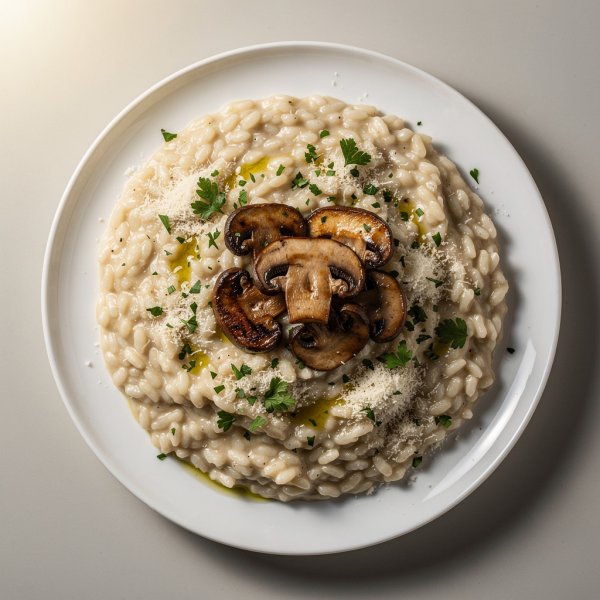 Creamy Garlic Mushroom Risotto