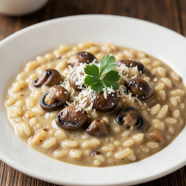 Creamy Garlic Mushroom Risotto