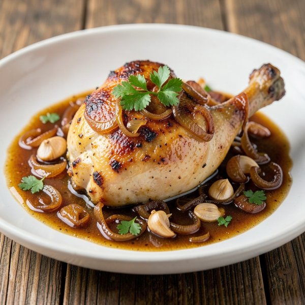 Beer-Braised Chicken Thigh