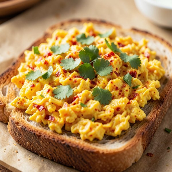 Masala Egg Bhurji Toast