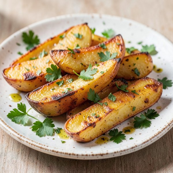 Garlic Herb Roasted Potato Wedges