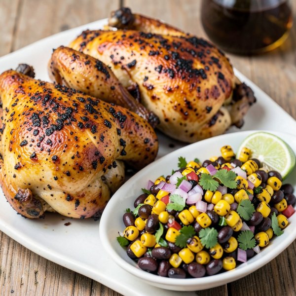 Juicy Oven-Roasted Mexican-Spiced Chicken with Charred Corn Salsa