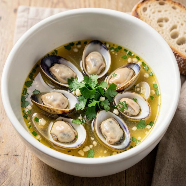 Garlic White Wine Steamed Clams