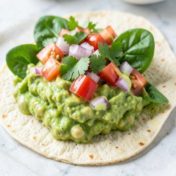 Creamy Avocado Chickpea Salad Wrap