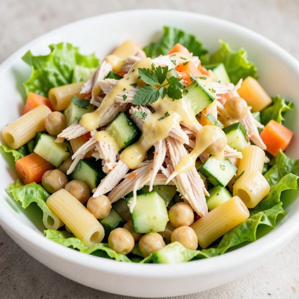 Chicken Chickpea Macaroni Salad