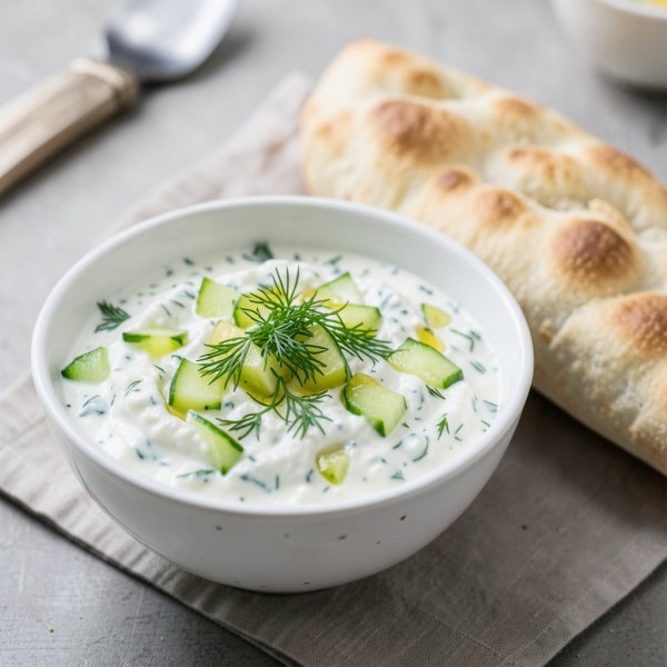 Tzatziki with Fresh Pita Bread