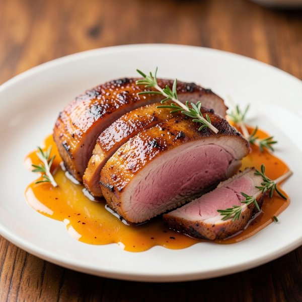Pan-Seared Duck Breast with Orange Glaze
