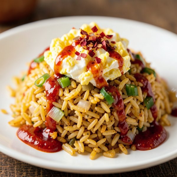 Spicy Red Chilli Egg Fried Rice