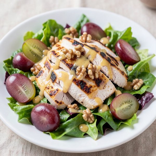 Chicken and Grape Salad with Honey Mustard Dressing