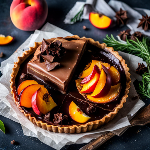 Chocolate Peach Tart