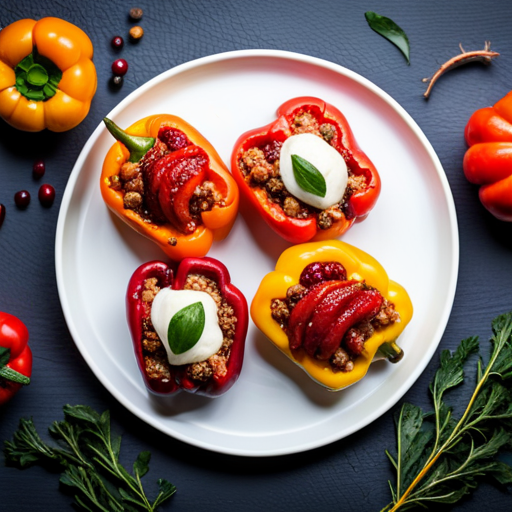 Turkey and Cranberry Stuffed Peppers