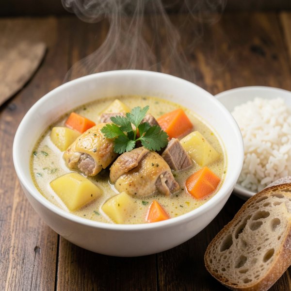 Vietnamese Chicken and Pork Curry with Carrots and Potatoes