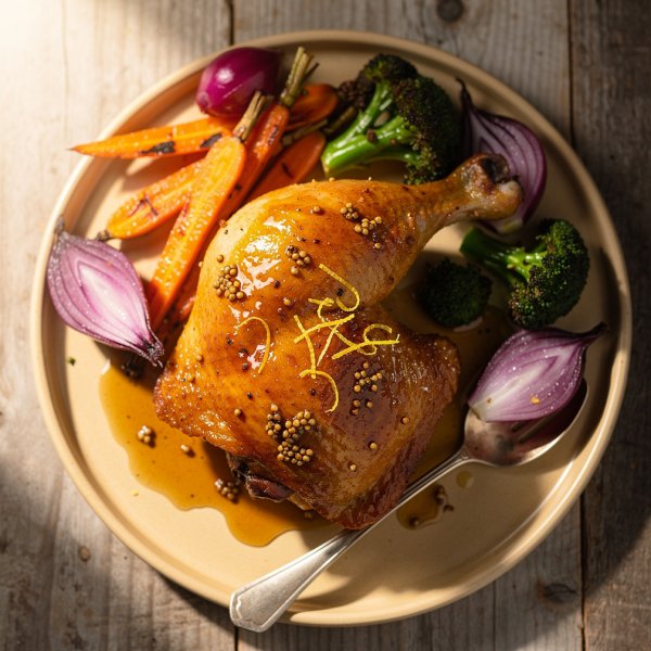 Honey-Lemon Chicken with Roasted Vegetables