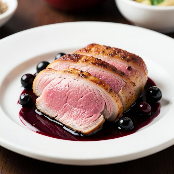 Black Currant Glazed Duck Breast