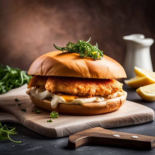 Cheesy Chicken and Fish Sandwich