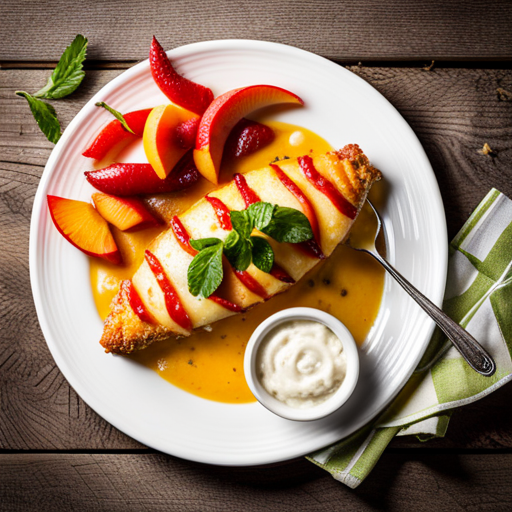 Cheesy Peach Glazed Fish