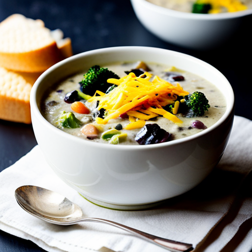 Cheesy Broccoli and Mushroom Soup