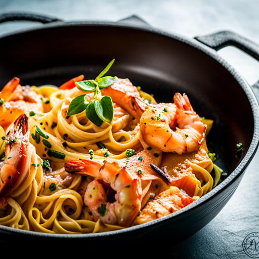 Creamy Salmon and Shrimp Pasta