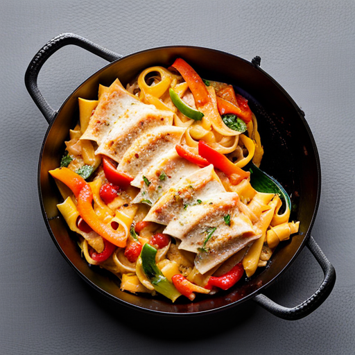 Cheesy Tuna Pasta with Peppers