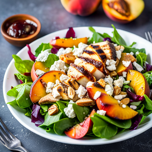 Grilled Peach and Chicken Salad