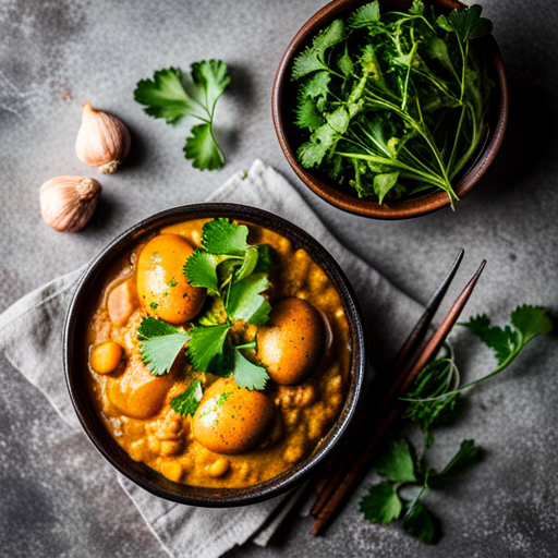 Spicy Indian Oatmeal Egg Curry