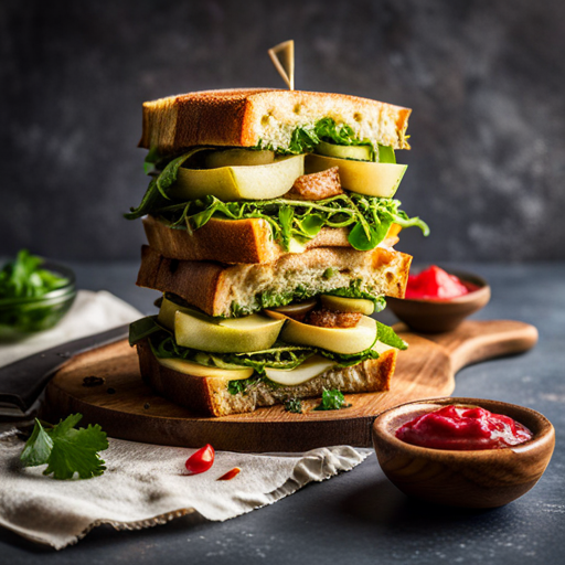 Vegetarian Potato and Cucumber Sandwich