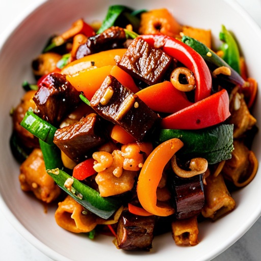 Vegetarian Beef and Chicken Stir-Fry