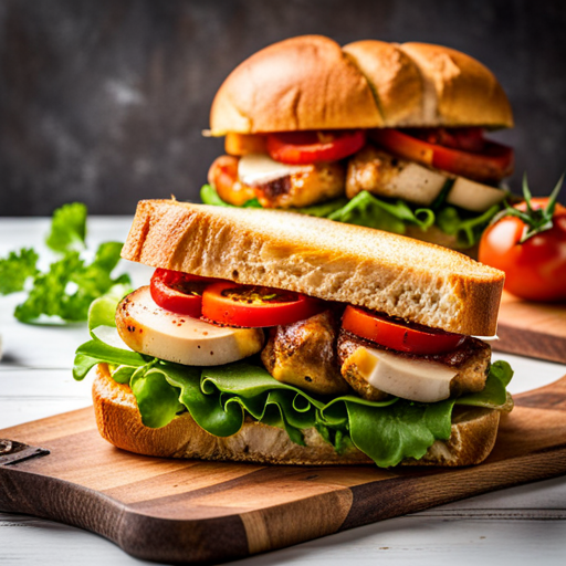 Healthy Chicken and Vegetable Sandwich